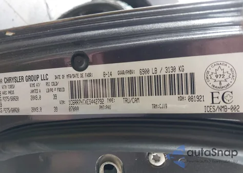 2014 Ram 1500 Sport from USA, damaged, VIN 1C6RR7HTXES442792